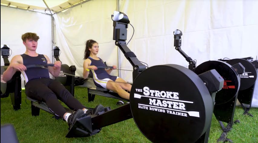 Connected rowing machine makes users part of a team